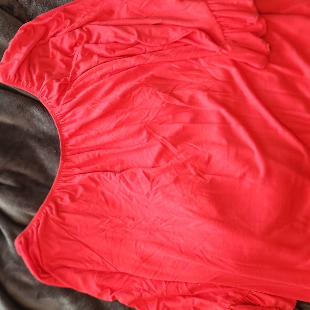 Pink Women's Tunic With Ruffle Sleeves - Picture 5 of 5